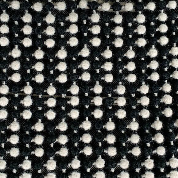 BLACK FLEECE Size M Black White Wool Blend Textured Shift Dress - Picture 2 of 6